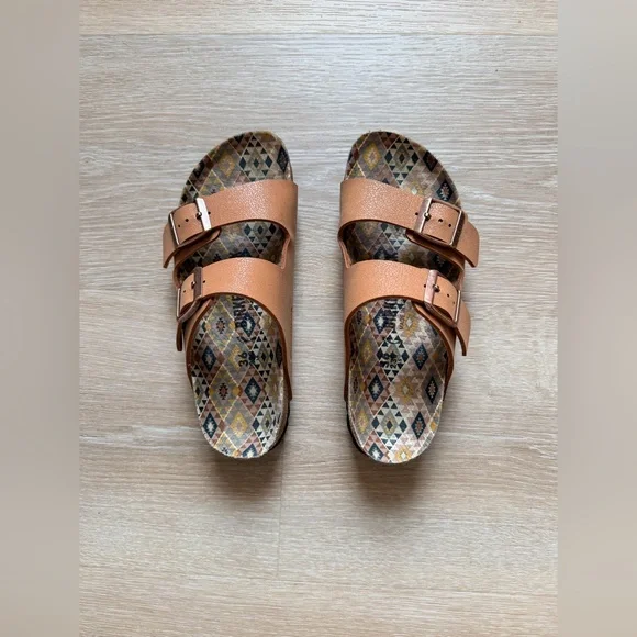 Birkenstock Arizona Vegan Birko-Flor Nubuck – Earthy Pecan Geo – Size 36 / 5–5.5 - Picture 2 of 9